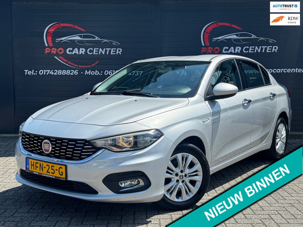 Fiat Tipo - 1.4 16V Lounge CLIMATE | CRUISE | CAM | PDC | CARPLAY | EL.RAMEN | LMV | APK - AutoWereld.nl