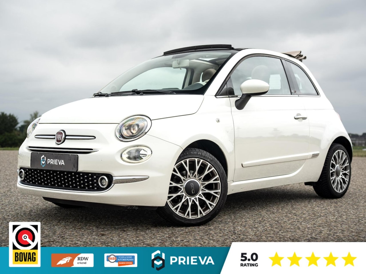 Fiat 500 C - 1.2 Lounge Nieuwe D-riem* Vol Leder* Cabrio* - AutoWereld.nl