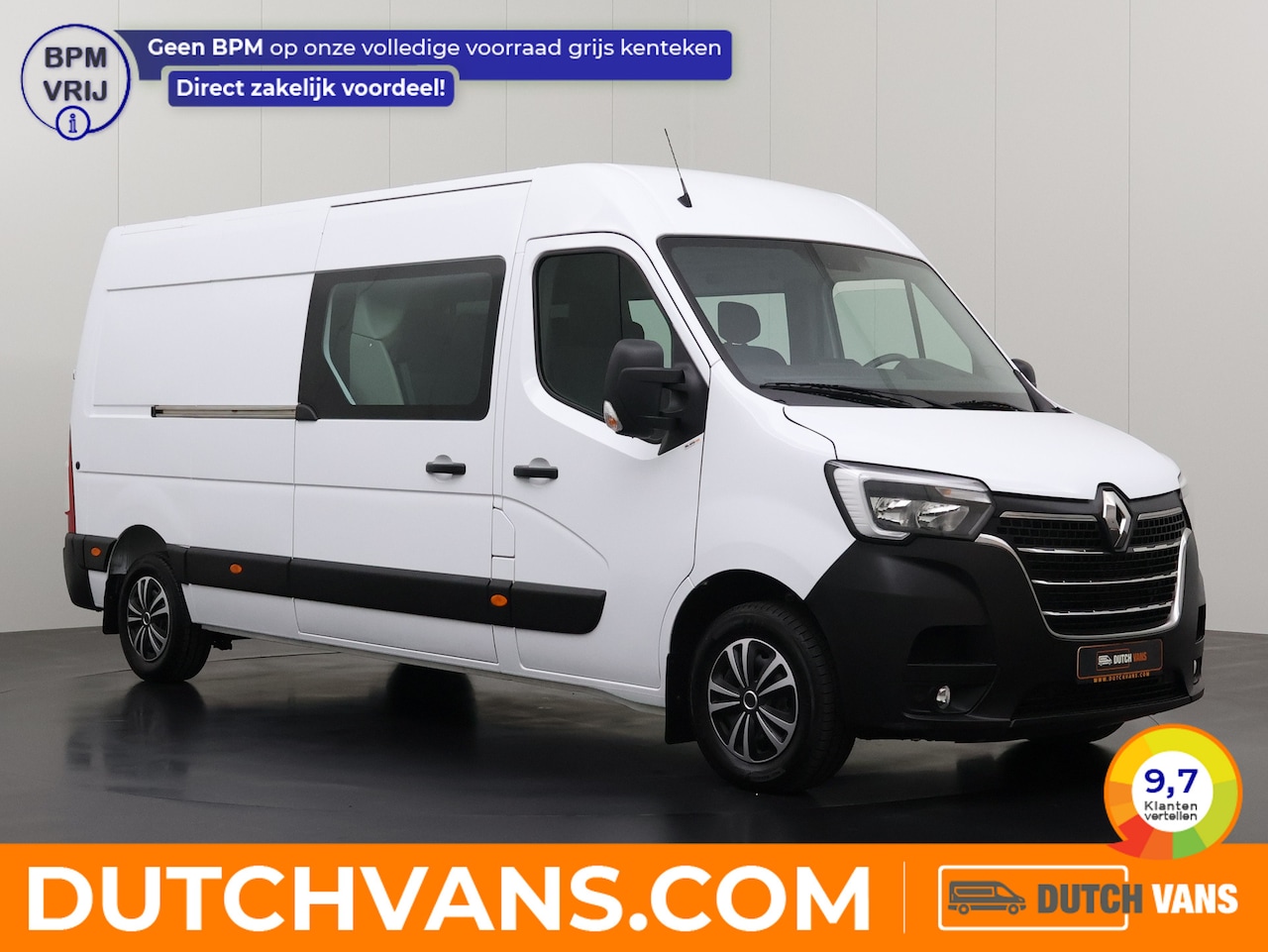 Renault Master - 2.3DCi 150PK L3H2 Dubbele Cabine 6-Persoons | Multimedia | Camera | Airco | Cruise | Betim - AutoWereld.nl