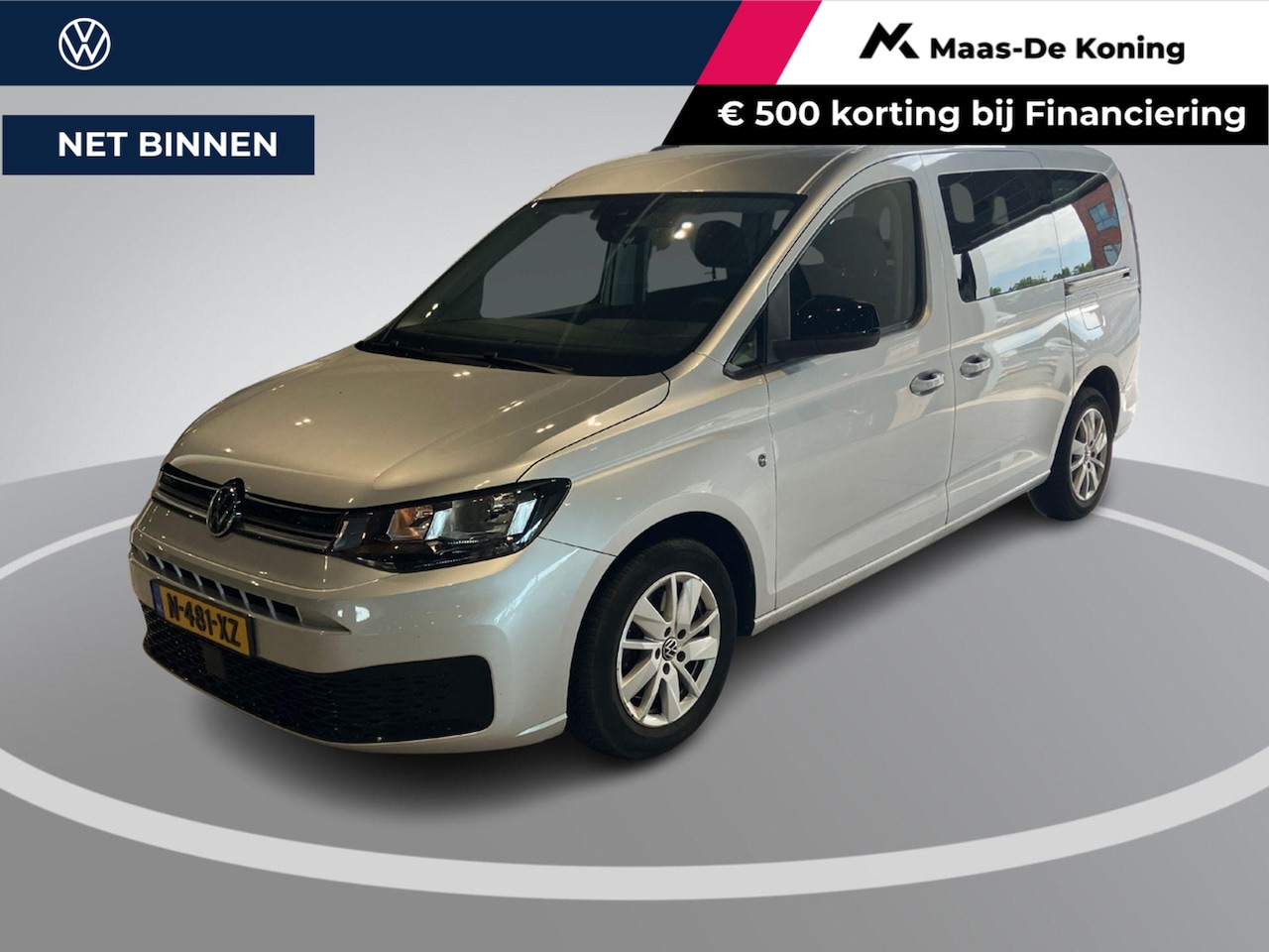 Volkswagen Caddy Maxi - 1.5 TSI 7p · Navigatie · P-Sensoren · 7. Persoons · Stoelverwarming · Trekhaak · Cruise Co - AutoWereld.nl