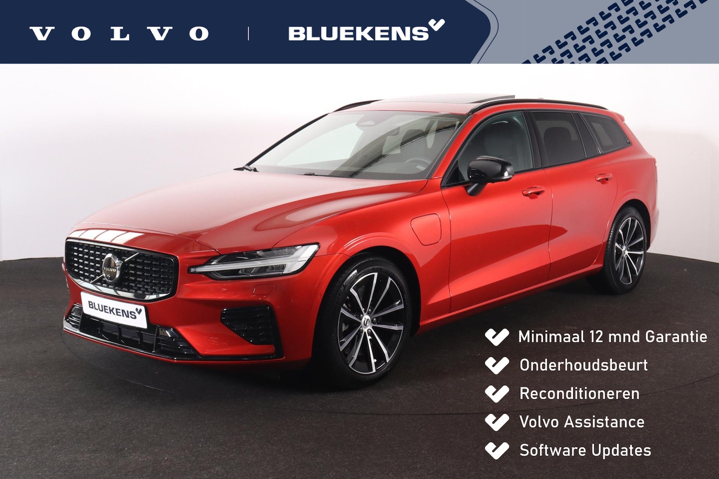 Volvo V60 - T6 Recharge AWD Plus Dark - Panorama/schuifdak - IntelliSafe Assist - 360º Camera - Harman - AutoWereld.nl