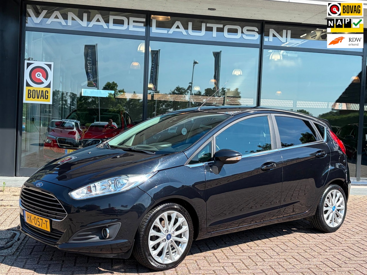 Ford Fiesta - 1.5 TDCi Titanium 5Drs Leer Navi Clima Cruise NL-Auto NAP Dealeronderhouden! - AutoWereld.nl
