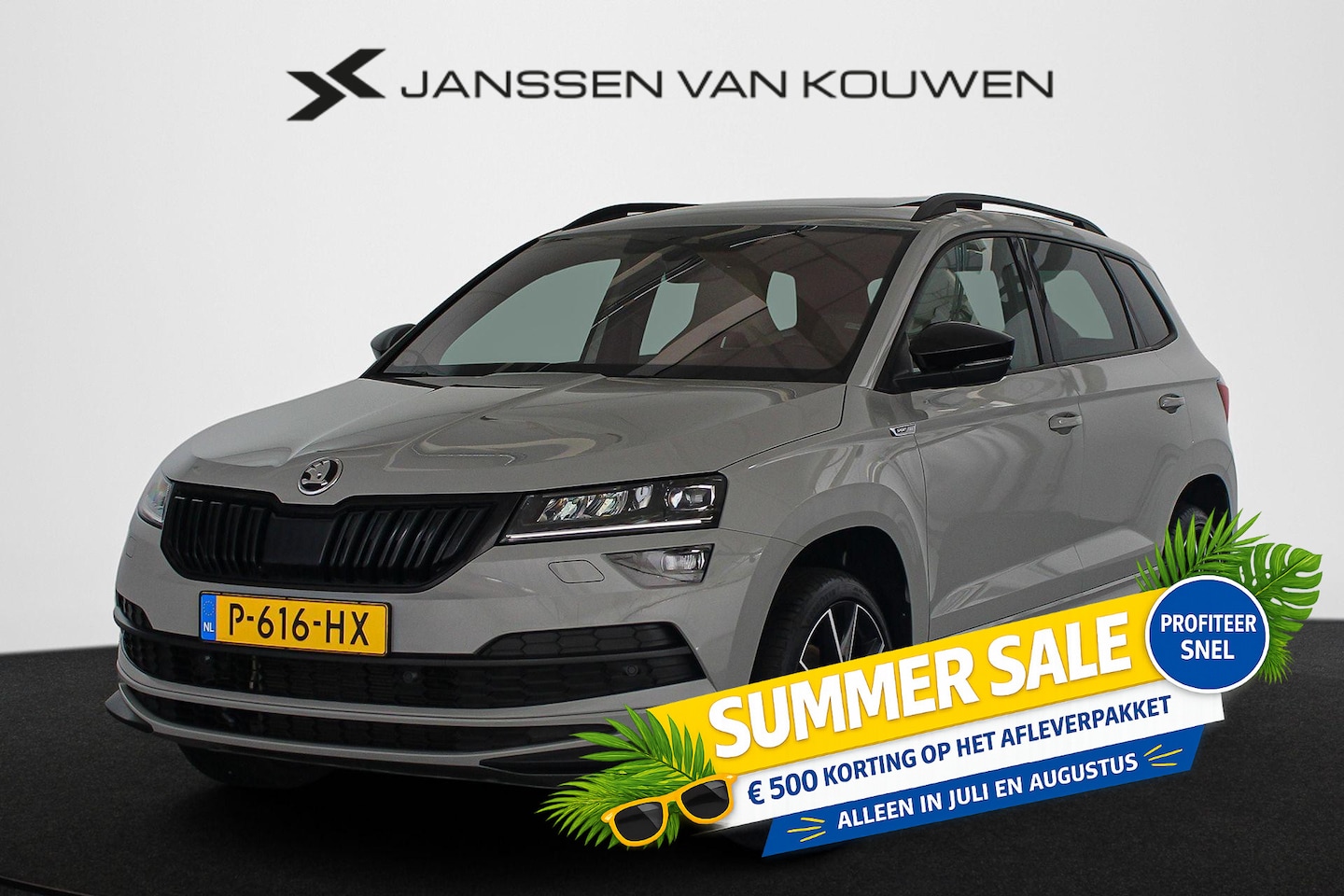 Skoda Karoq - 1.5 TSI ACT Sportline Business Automaat Pano Trekhaak Leder Stoelverwarming Canton - AutoWereld.nl