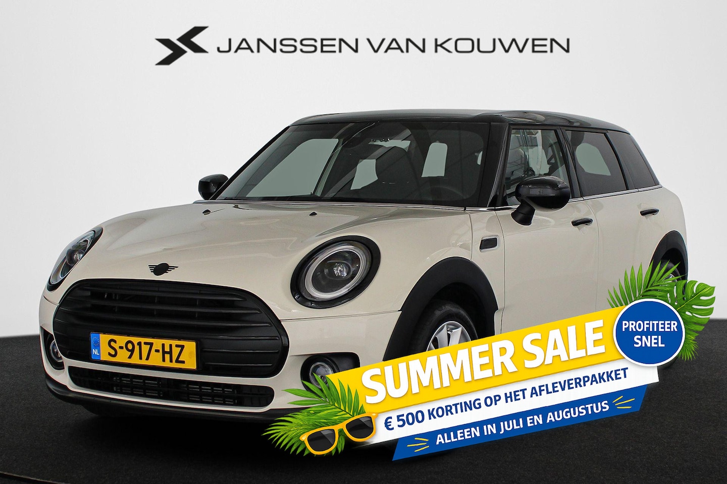 MINI Clubman - 1.5 Cooper Classic Automaat Lederen Sportstoelen Stoelverwarming Camera LED Koplampen - AutoWereld.nl