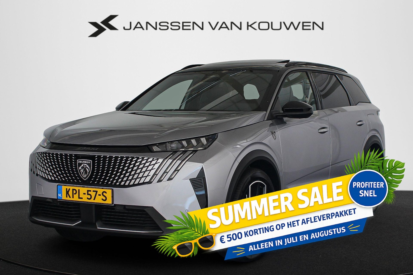 Peugeot 5008 - 1.6 Plug-in Hybrid 195 GT 7p Leder Panoramadak 360 Camera Elektrische Stoelen Massage - AutoWereld.nl