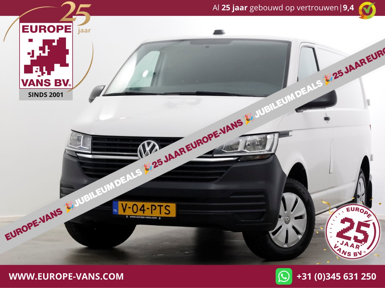 Volkswagen Transporter - T6.1 2.0 TDI 150pk L1H1 Airco/CarPlay 03-2021 - AutoWereld.nl
