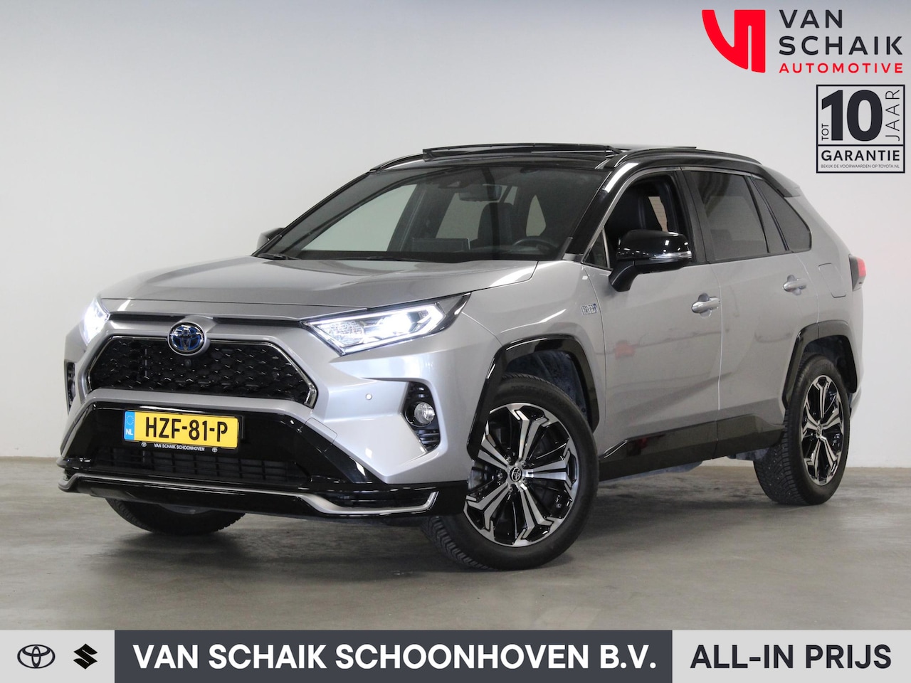 Toyota RAV4 - 2.5 Plug-in Hybrid AWD Bi-Tone Plus Leer Pano-/schuifdak 360camera JBL - AutoWereld.nl