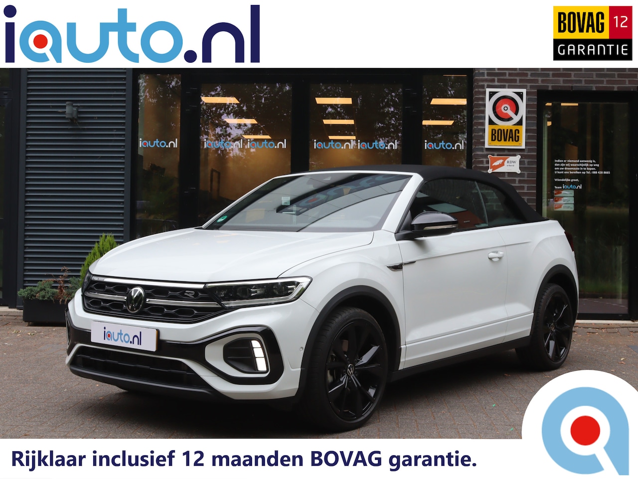 Volkswagen T-Roc Cabrio - 1.5 TSI 110kW DSG R-Line Black Style Vienna Leder/IQ.Light/Camera/Beats/Keyless/19" Misano - AutoWereld.nl