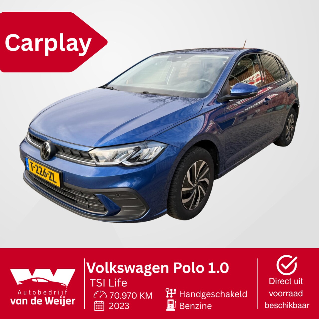 Volkswagen Polo - 1.0 TSI Life Carplay Parkeersensoren Digital Dash - AutoWereld.nl