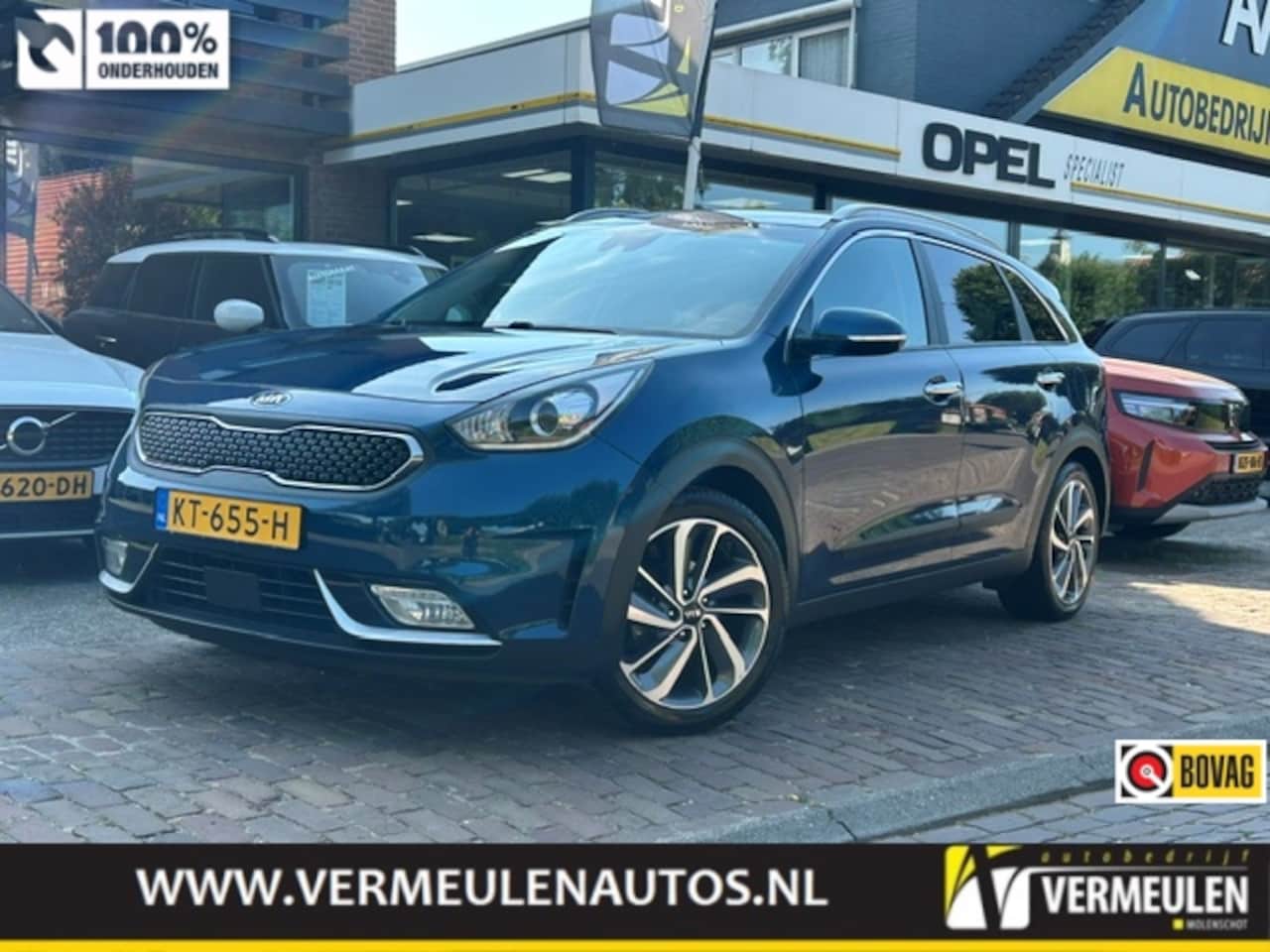 Kia Niro - 1.6 GDi Hybrid 141PK ExecutiveLine Automaat + 18"/ Navi/ Clima/ Leder/ Winterpakket/ Xenon - AutoWereld.nl