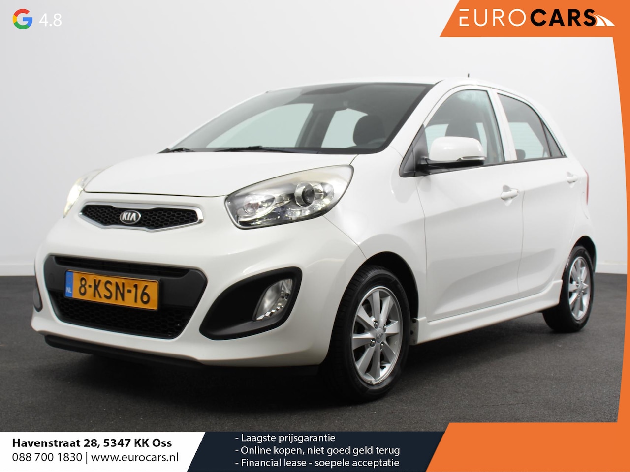 Kia Picanto - 1.2 CVVT ISG Plus Pack Navigatie Lichtmetalen velgen Elecrisch pakket 101675 km - AutoWereld.nl