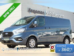 Ford Transit Custom - 300 2.0TDCI 130pk L2H1 Limited | L+R Schuifdeur | Trekhaak | Camera | Cruise | Lease 360,