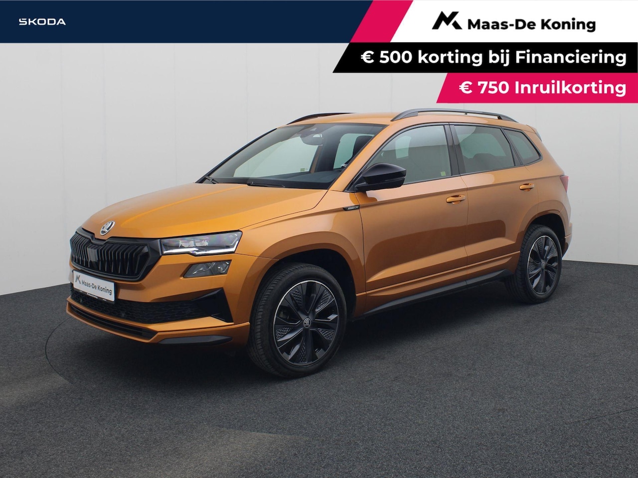 Skoda Karoq - 1.5TSI/150PK ACT Sportline DSG · Navigatie · Trekhaak · Apple/Android Car Play · Camera · - AutoWereld.nl