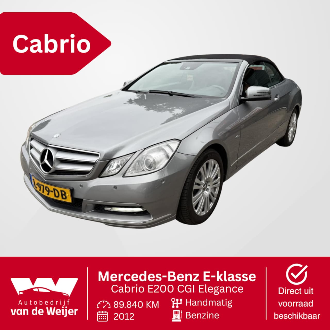 Mercedes-Benz E-klasse Cabrio - E200 CGI Elegance - AutoWereld.nl