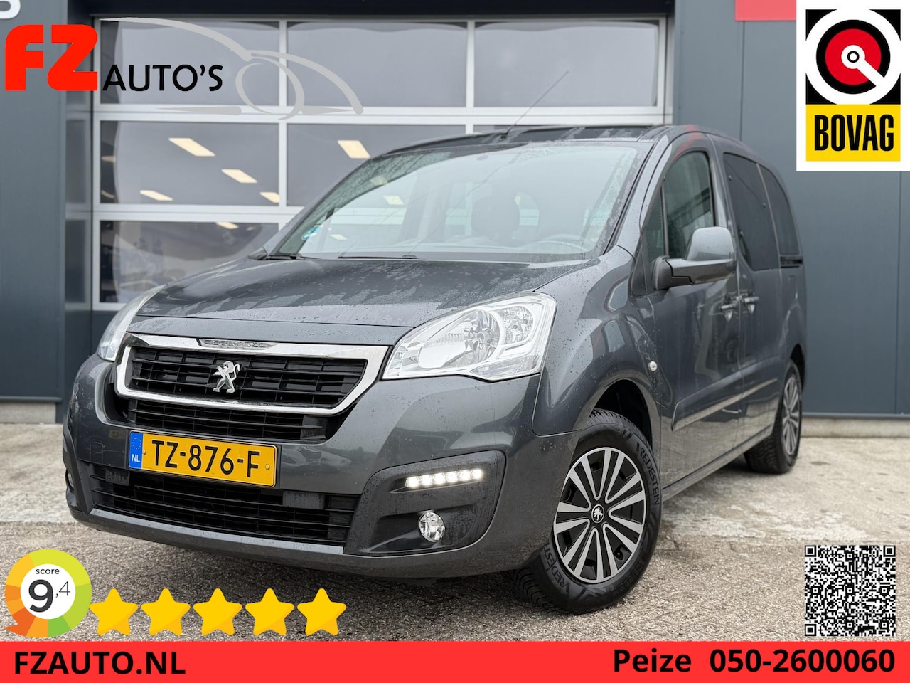Peugeot Partner Tepee - 1.2 PureTech Active - Airco - Cruise Control - Trekhaak - Radio - AutoWereld.nl