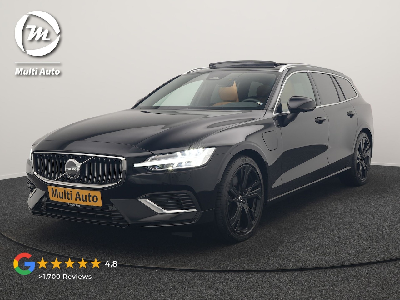 Volvo V60 - T6 AWD Plus Bright LONG RANGE PHEV 350pk Dealer O.H. | Trekhaak Af Fabriek | Panodak | Ada - AutoWereld.nl