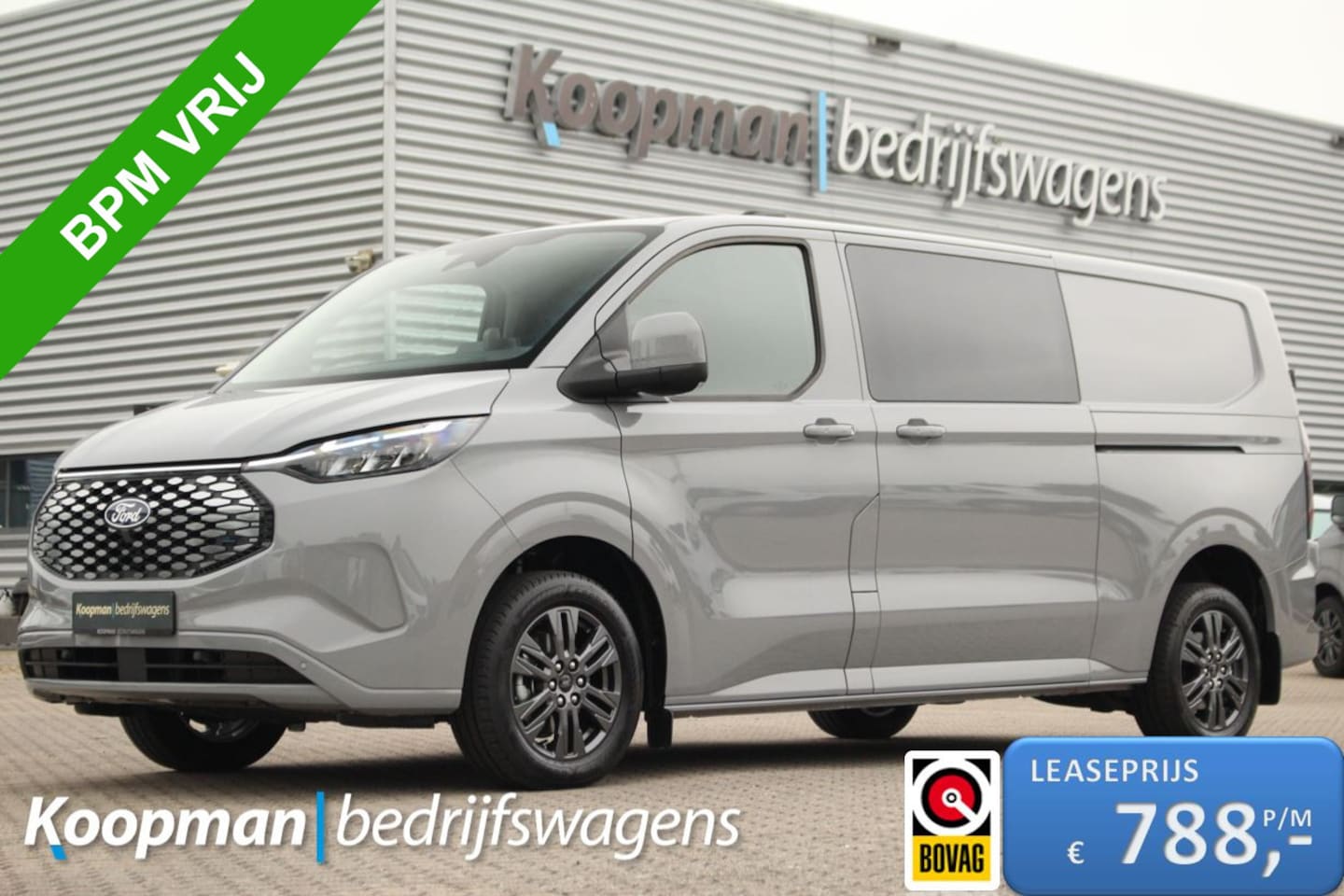 Ford Transit Custom - E-Transit 320 L2H1 Limited DC | 71 kWh | 160kW/218pk | Trekgewicht 2300kg | Camera | Carpl - AutoWereld.nl