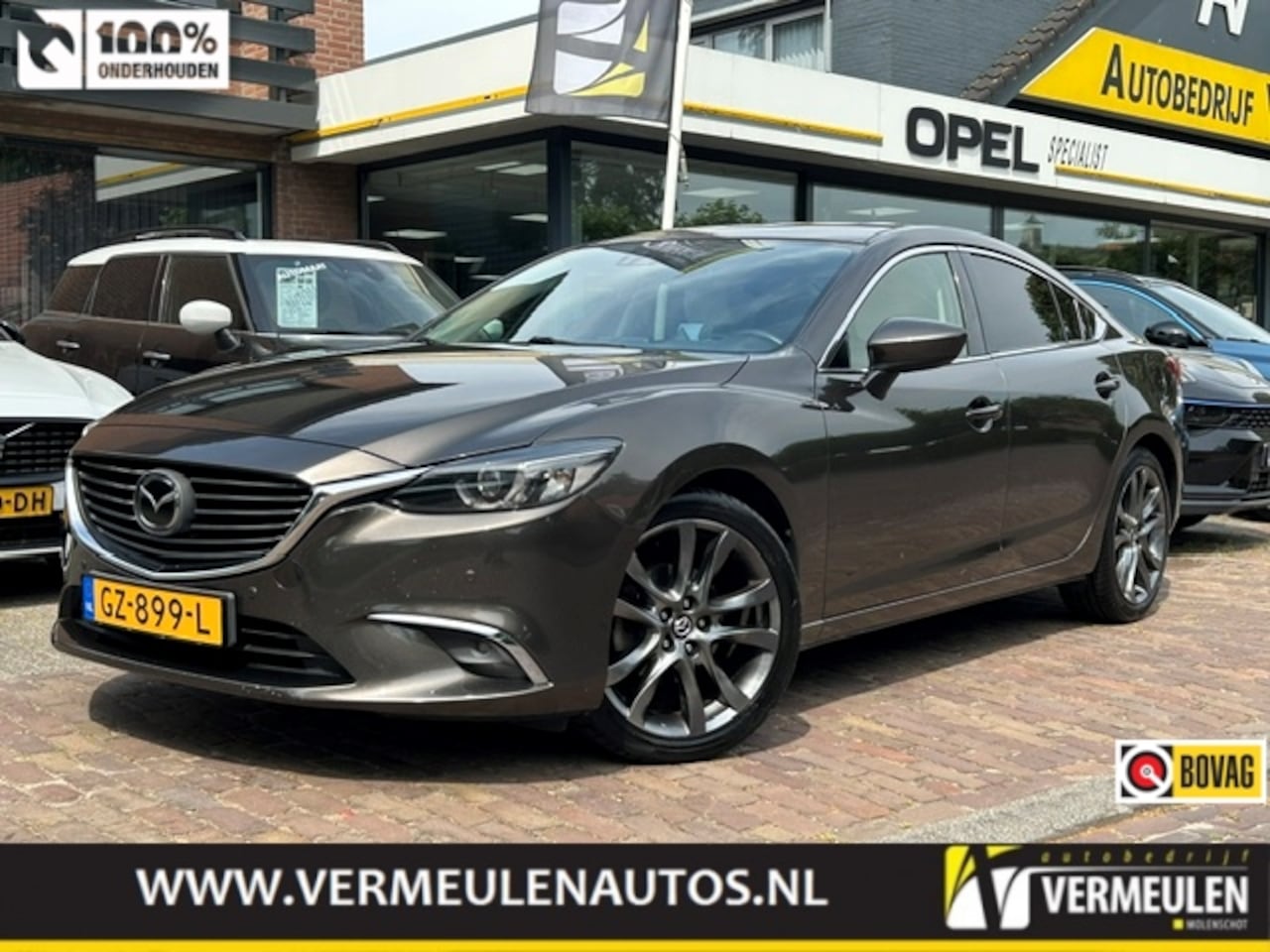 Mazda 6 - 2.5 SKYACTIV-G 192PK i-ELOOP GT-M Automaat + 19"/ Navi/ Clima/ Ad.Cruise/ Leder/ Camera/ C - AutoWereld.nl