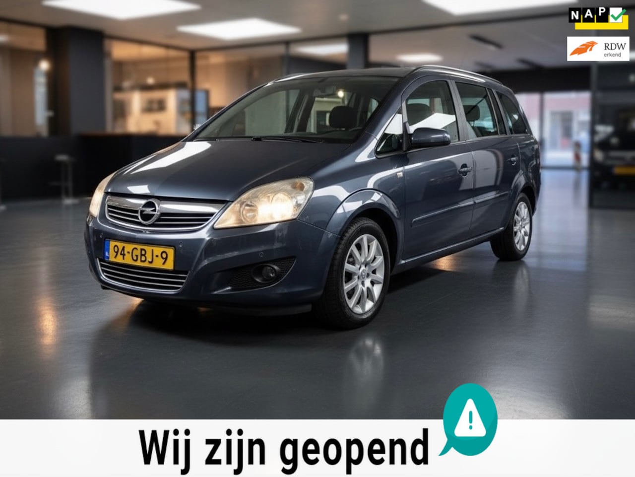 Opel Zafira - 1.6 Temptation-7 persoons-airco-distrriemriem vervangen-elek ramen-trekhaak-parkeer sensor - AutoWereld.nl