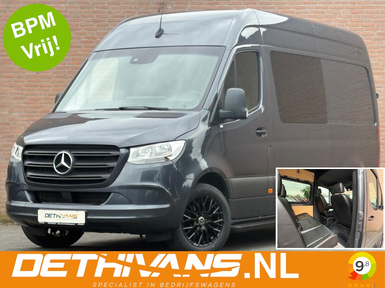 Mercedes-Benz Sprinter - 317CDI 170PK 9G-Tronic Dubbelcabine / 3.500KG Trekhaak / Euro6 - AutoWereld.nl