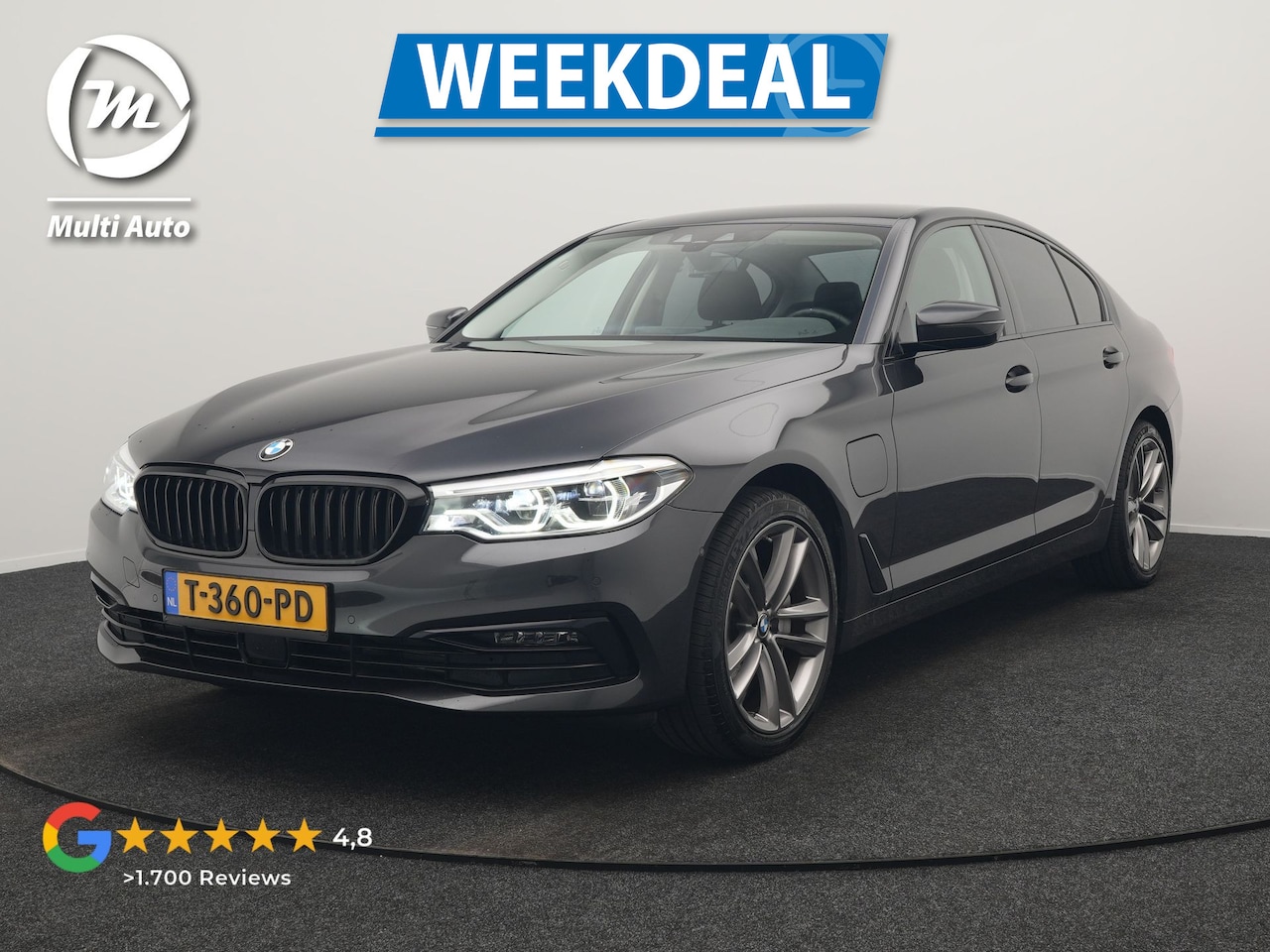 BMW 5-serie - 530e iPerformance Sportline PHEV 252pk | Adaptive Cruise | Camera | Sportstoelen Verwarmd - AutoWereld.nl