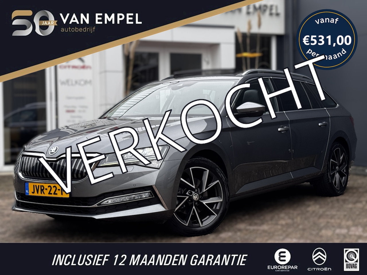 Skoda Superb Combi - 1.4 TSI iV Sportline Business Plug-In | 218 PK | 93% SOH | Pano | Trekhaak | Camera | Stoe - AutoWereld.nl