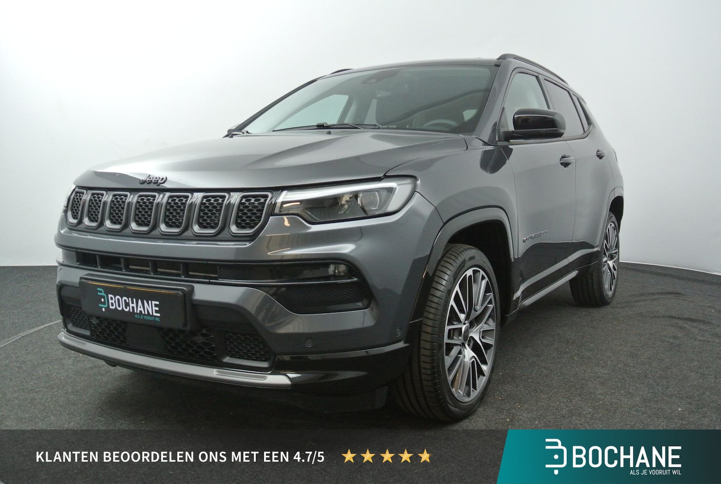 Jeep Compass - 1.5T e-Hybrid Night Eagle | Leder | Carplay/Android Auto | 19" Velgen | - AutoWereld.nl
