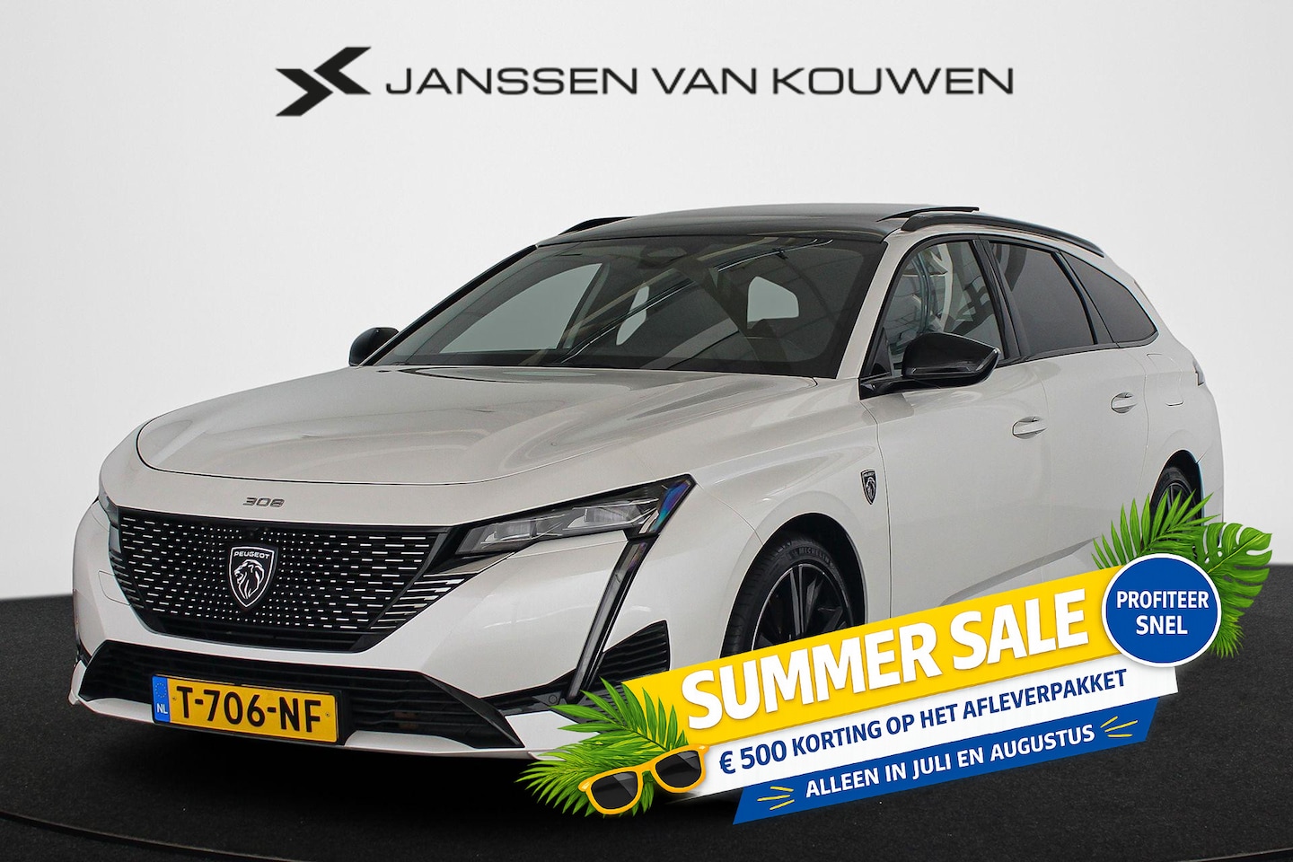 Peugeot 308 SW - 1.6 HYbrid 225 GT Pack Business Pano Leder Trekhaak Stuur-Stoelverwarming - AutoWereld.nl