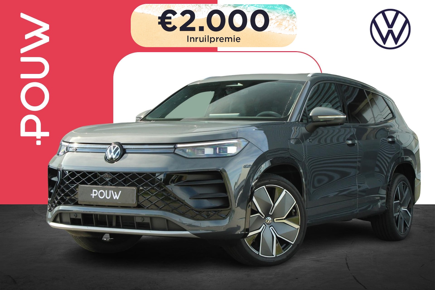 Volkswagen Tayron - 1.5 eHybrid 204pk DSG R-Line Edition | Panoramadak | Trekhaak Inklapbaar | LMV 20'' - AutoWereld.nl