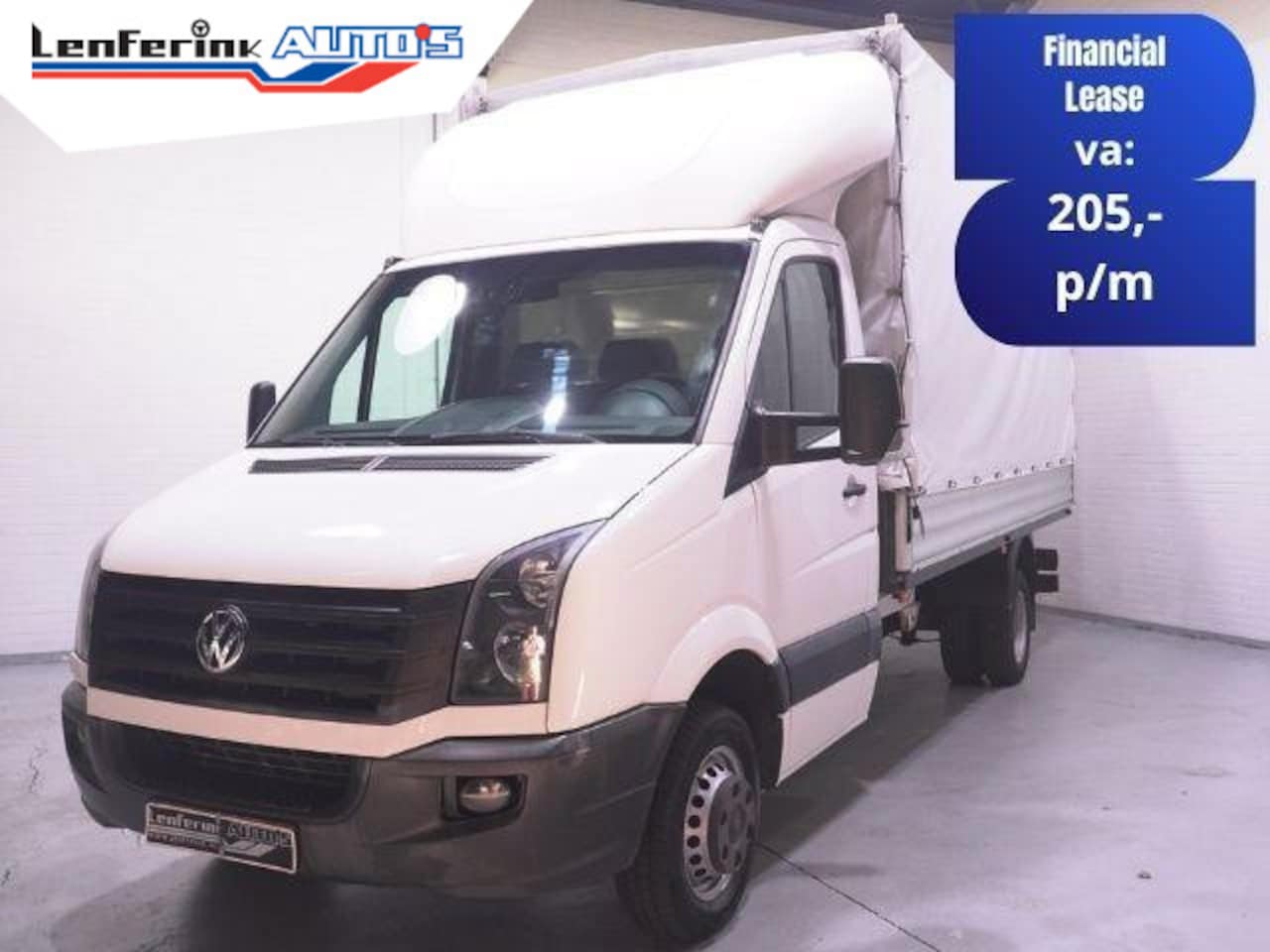 Volkswagen Crafter - 2.0 TDI 163 pk Pick Up met Huif / Open Laadbak Airco, Cruise Control, Dakspoiler, 3-Zits - AutoWereld.nl