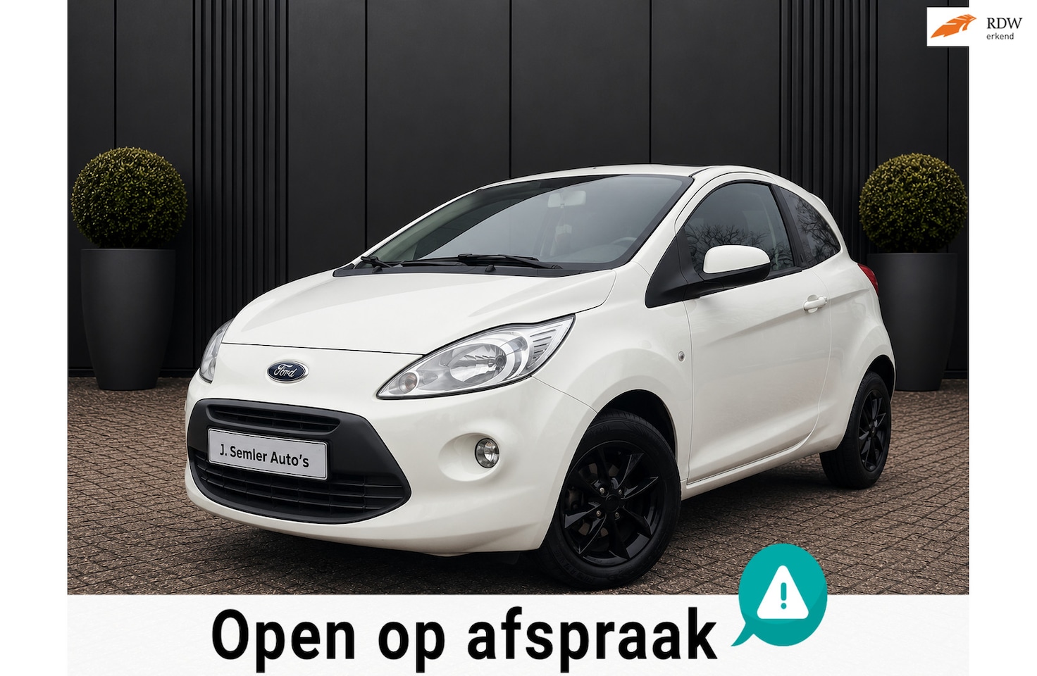 Ford Ka - 1.2 BLACK&WHITE AIRCO APK 2028 ZWARTE VELGEN - AutoWereld.nl