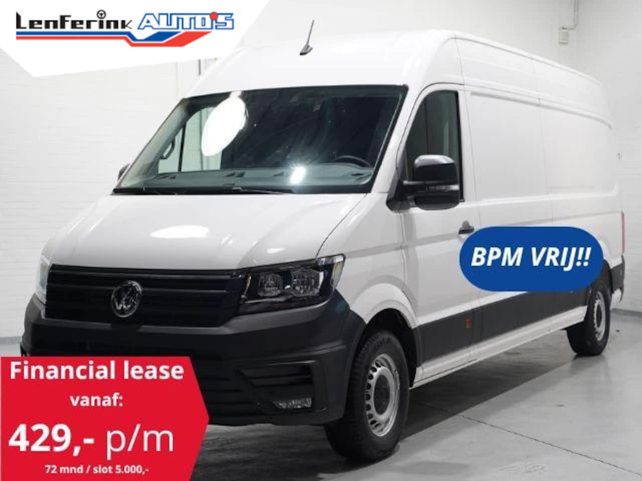 Volkswagen Crafter - 2.0 TDI 140 pk L4H3 Airco, Cruise Control Geveerde Stoel, PDC V+A, 3-Zits, Nieuw ongebruik - AutoWereld.nl