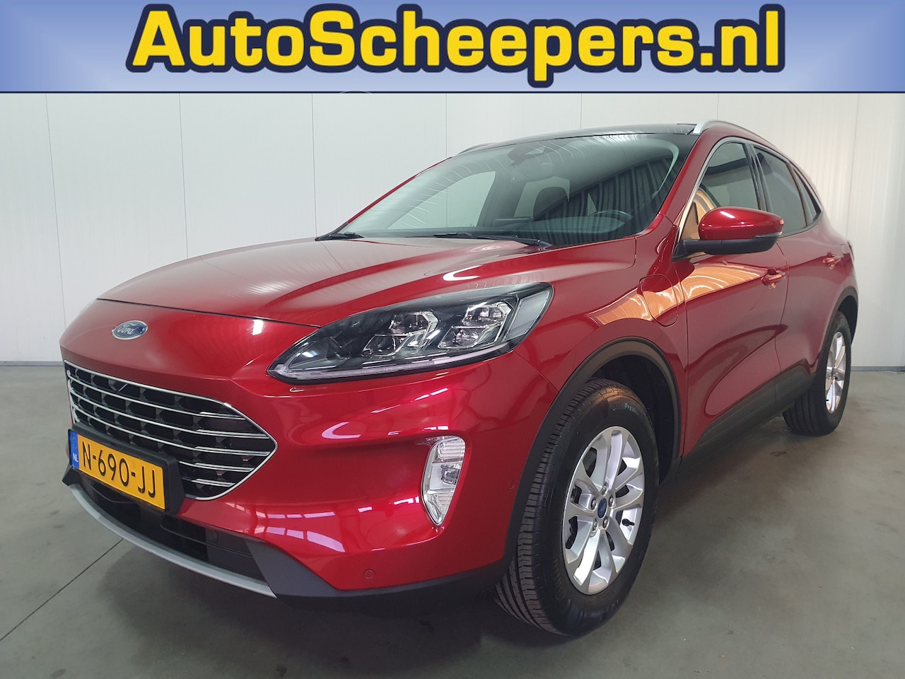 Ford Kuga - 2.5 PHEV Titanium X PANO/NAVI/LED/H.LEDER/TRHAAK - AutoWereld.nl
