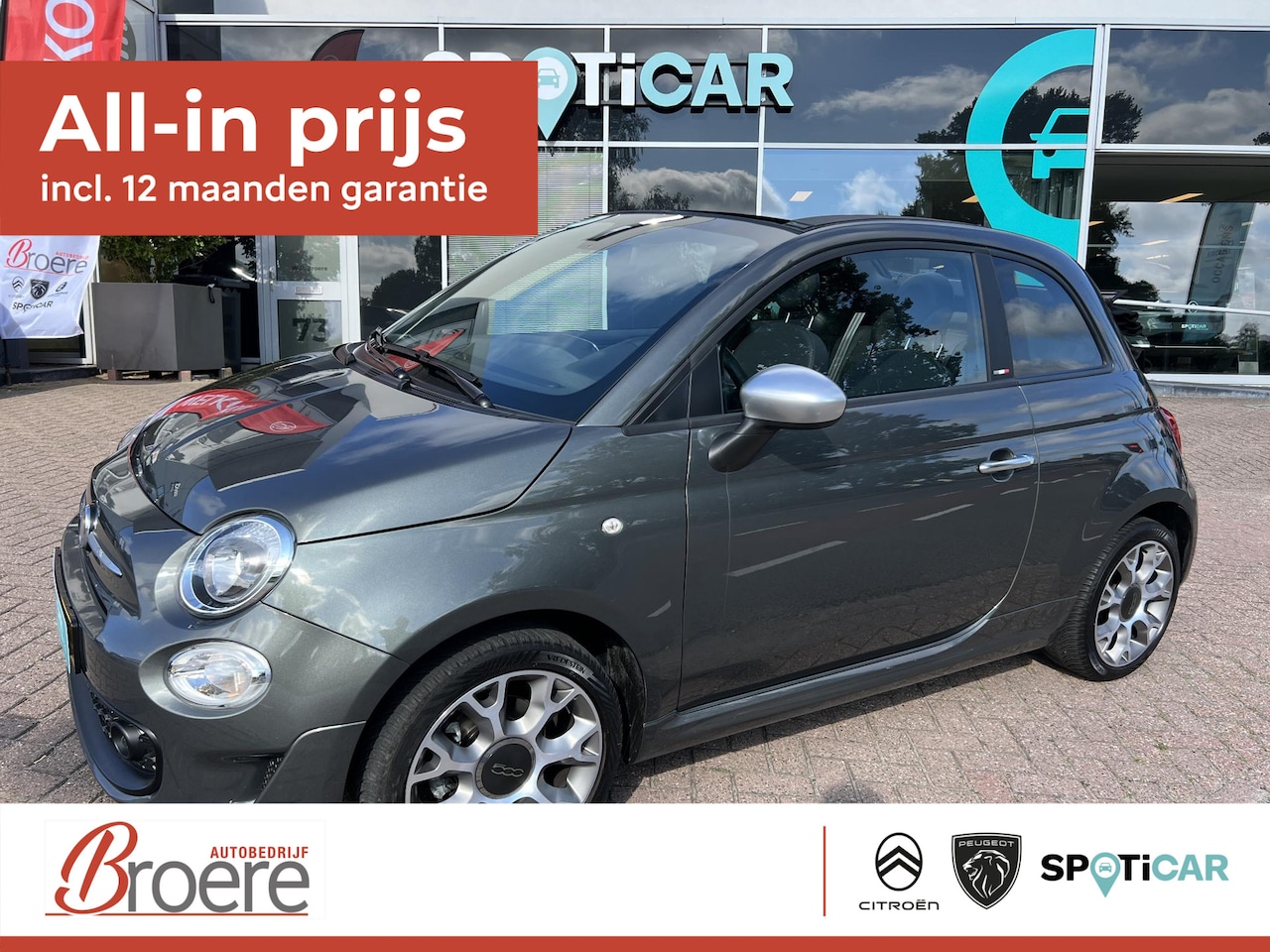 Fiat 500 C - 1.2 69 pk Rockstar Automaat Cabrio BEATS audio, navigatie - AutoWereld.nl