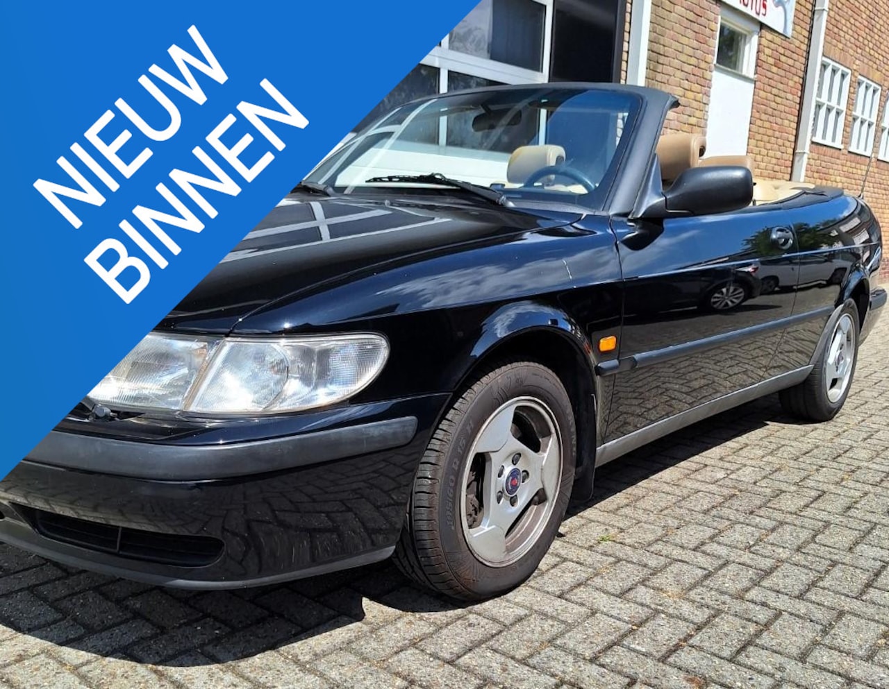 Saab 9-3 Cabrio - 2.0t S bj 2000 Zwart Dealer NL Auto Nw Apk - AutoWereld.nl
