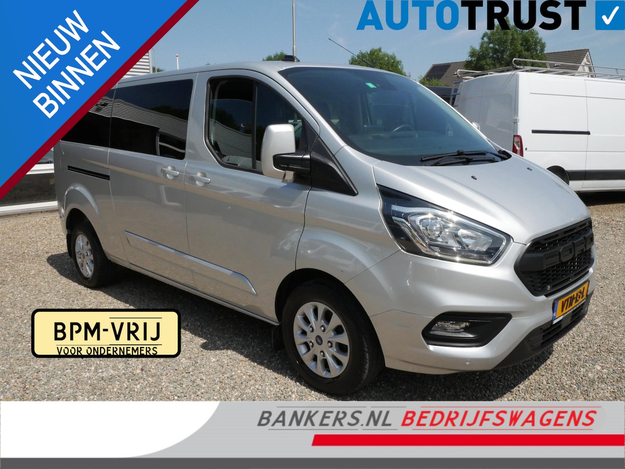 Ford Transit Custom - 2.0 TDCI 170PK L2 Limited Dubbel cabine Automaat Airco 2 x Schuifdeur - AutoWereld.nl