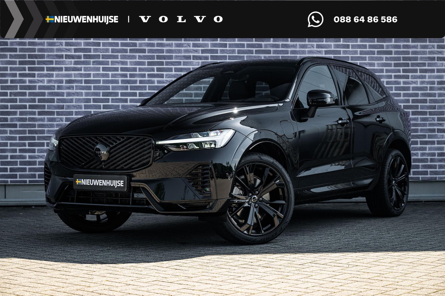 Volvo XC60 - 2.0 T6 Plug-in hybrid AWD Plus Black Edition | Gratis Trekhaak | 360 camera | Schuif- / Ka - AutoWereld.nl