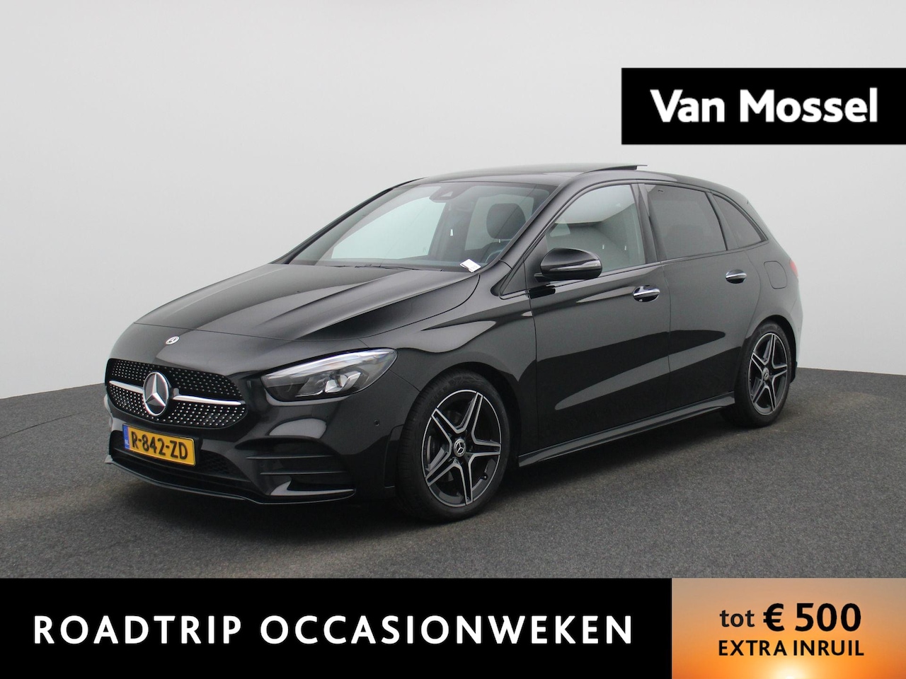 Mercedes-Benz B-klasse - 180 AMG Line AUTOMAAT | PANORAMADAK | CAMERA | NAVIGATIE | LED | HALF-LEDER - AutoWereld.nl