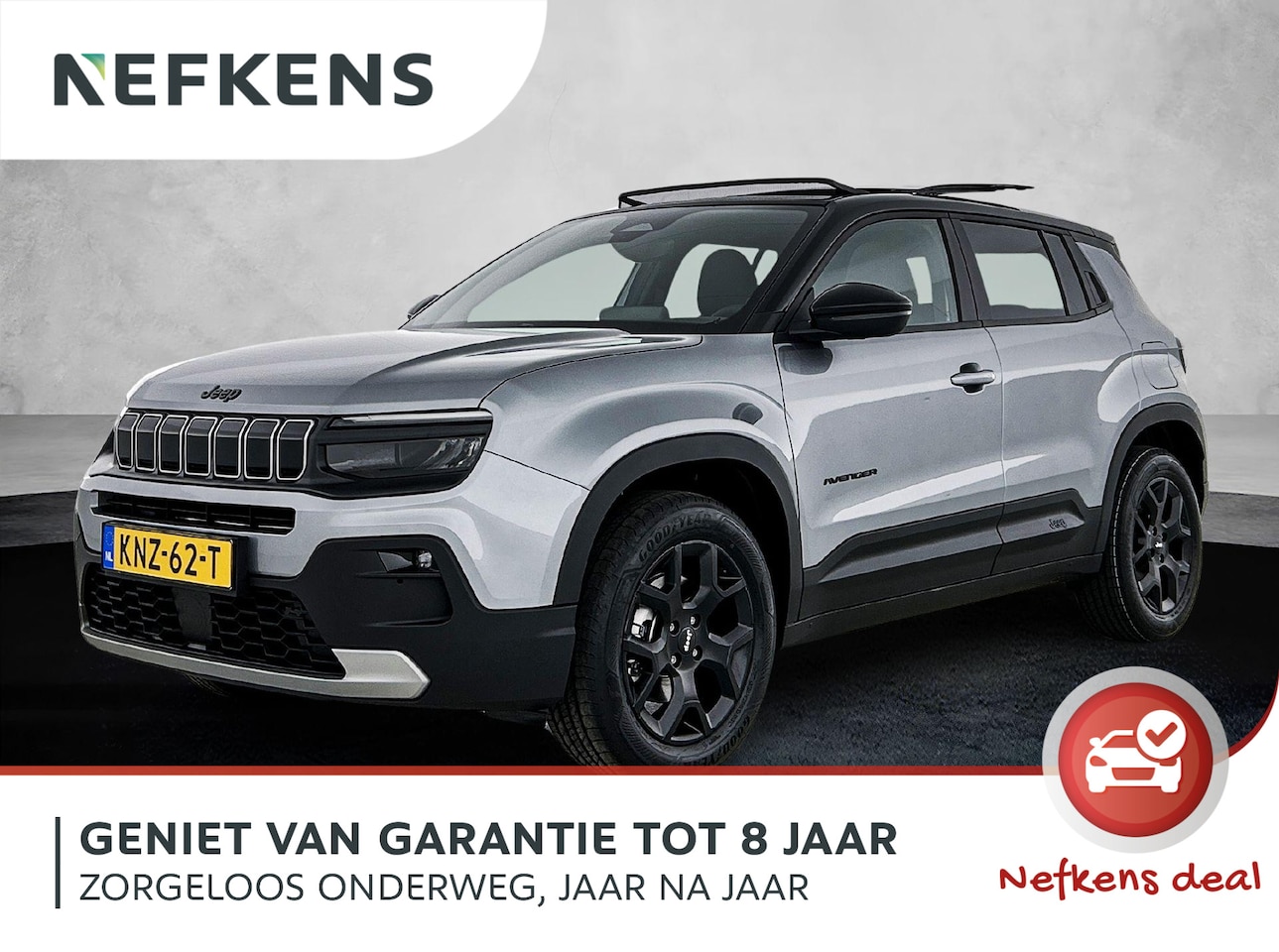 Jeep Avenger - 1.2 110pk e-Hybrid Black Edition Automaat | Schuif-/Kanteldak | Winter-Pakket | Elektrisch - AutoWereld.nl