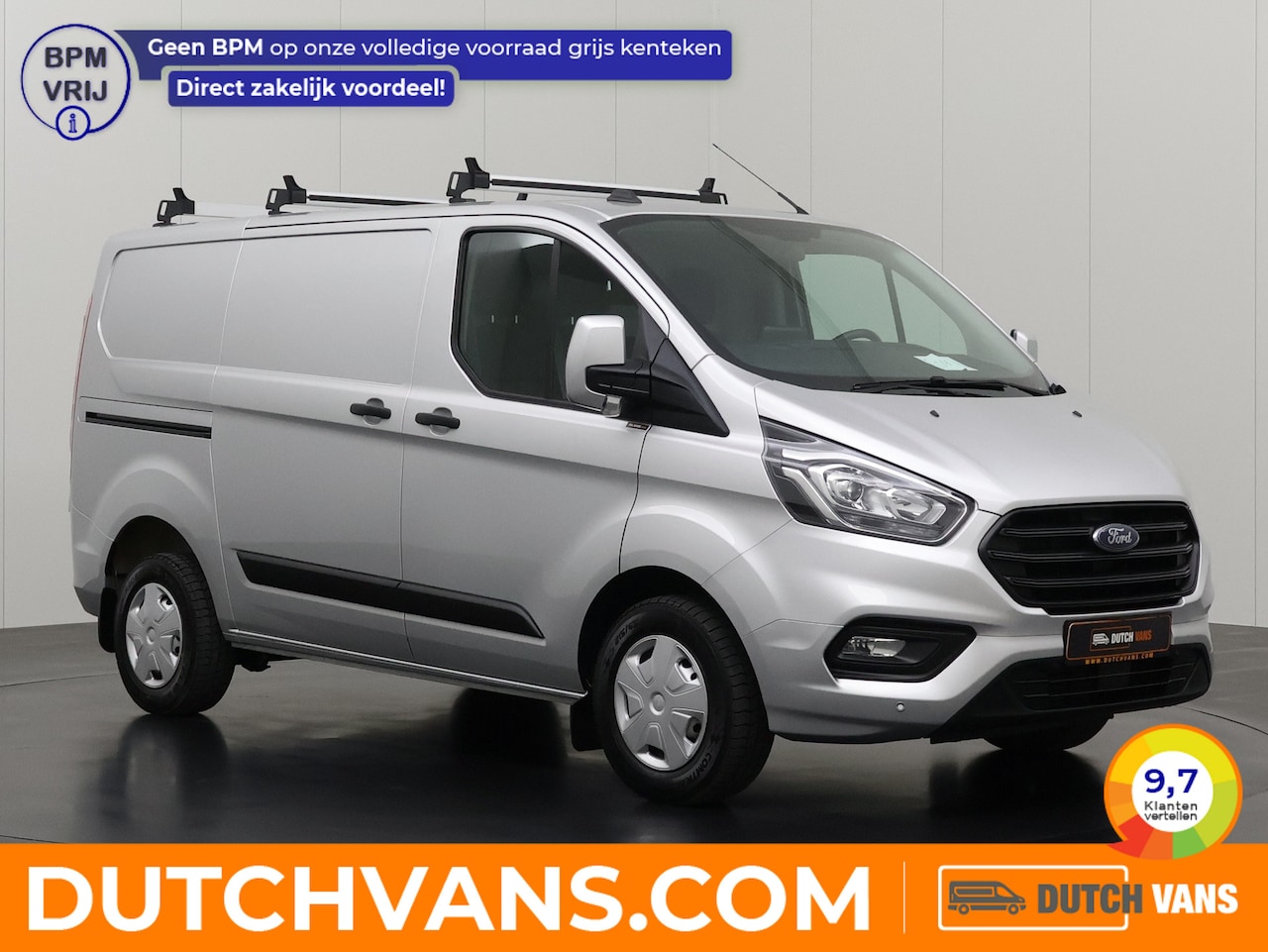 Ford Transit Custom - 2.0TDCi 130PK Business | Dakdraagsysteem | Navigatie | Multimedia | Airco | Cruise | 3-Zit - AutoWereld.nl