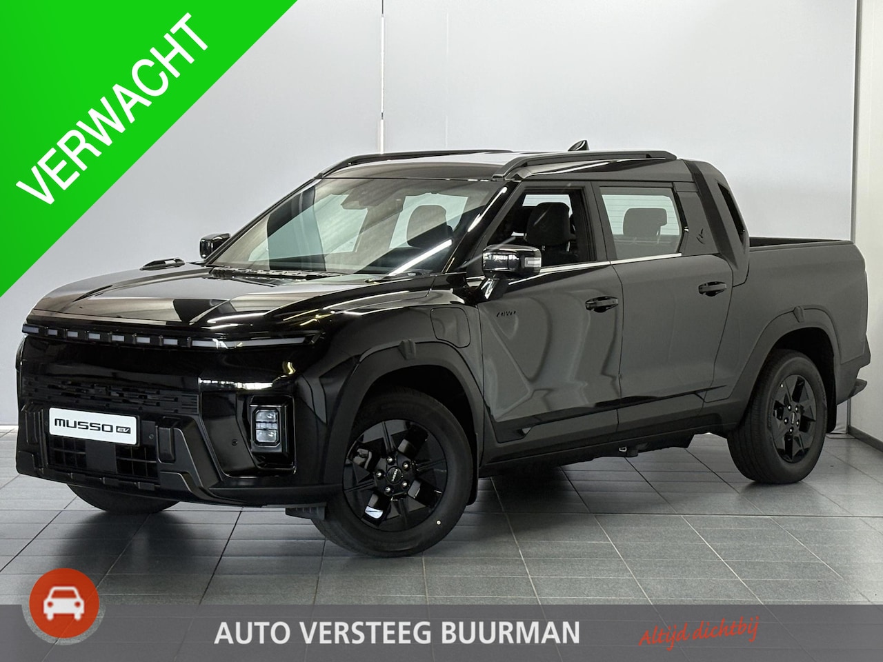 KGM Musso EV - Black Line 80.6 kWh 4WD Luxe leder/suede bekleding, Schuifdak, Navigatie, 4x4, 2300kg trek - AutoWereld.nl