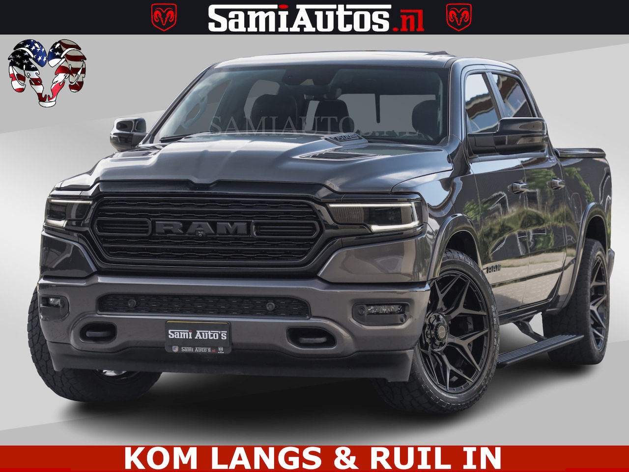 Dodge Ram Pick Up - LIMITED NIGHT 5.7 V8 402PK | HUD | 4PL WHEELS | LUCHTVERING |OPEN UILAAT KLEP | BOM VOL | - AutoWereld.nl