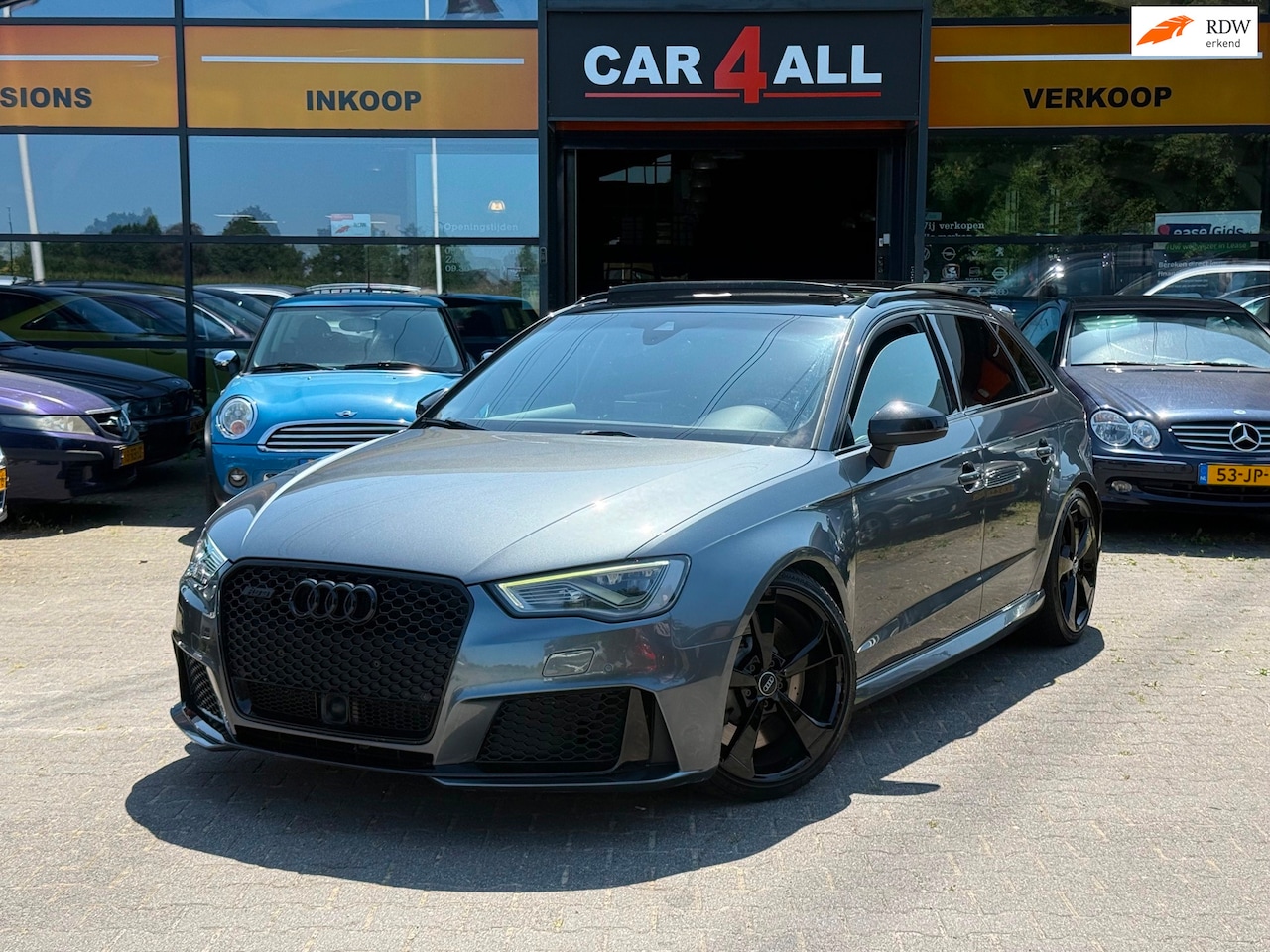 Audi A3 Sportback - 2.5 TFSI RS 3 quattro Pro Line Plus PANO/B&0/MAXTON/KW SCHROEFSET/KLEPPENSYSTEEM/STERRENHE - AutoWereld.nl