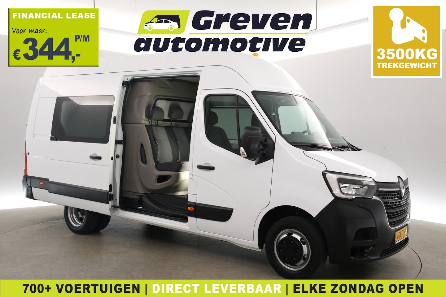 Renault Master - T35 2.3 dCi 145pk L3H3 DL | DC | 6 Zits | 3500kg Trekgew. | Trekhaak | Airco | Camera | Cr - AutoWereld.nl