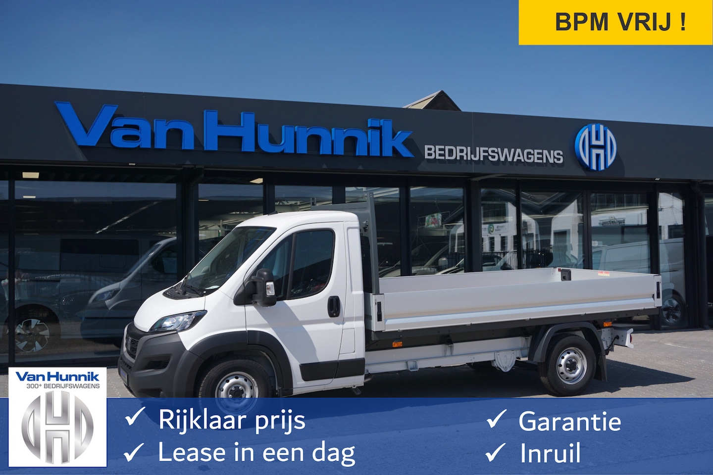 Fiat Ducato - 35 Maxi 2.2 180PK Open laadbak L3 BPM VRIJ!! Android A/Apple CP, Climate, Cruise, Trekhaak - AutoWereld.nl