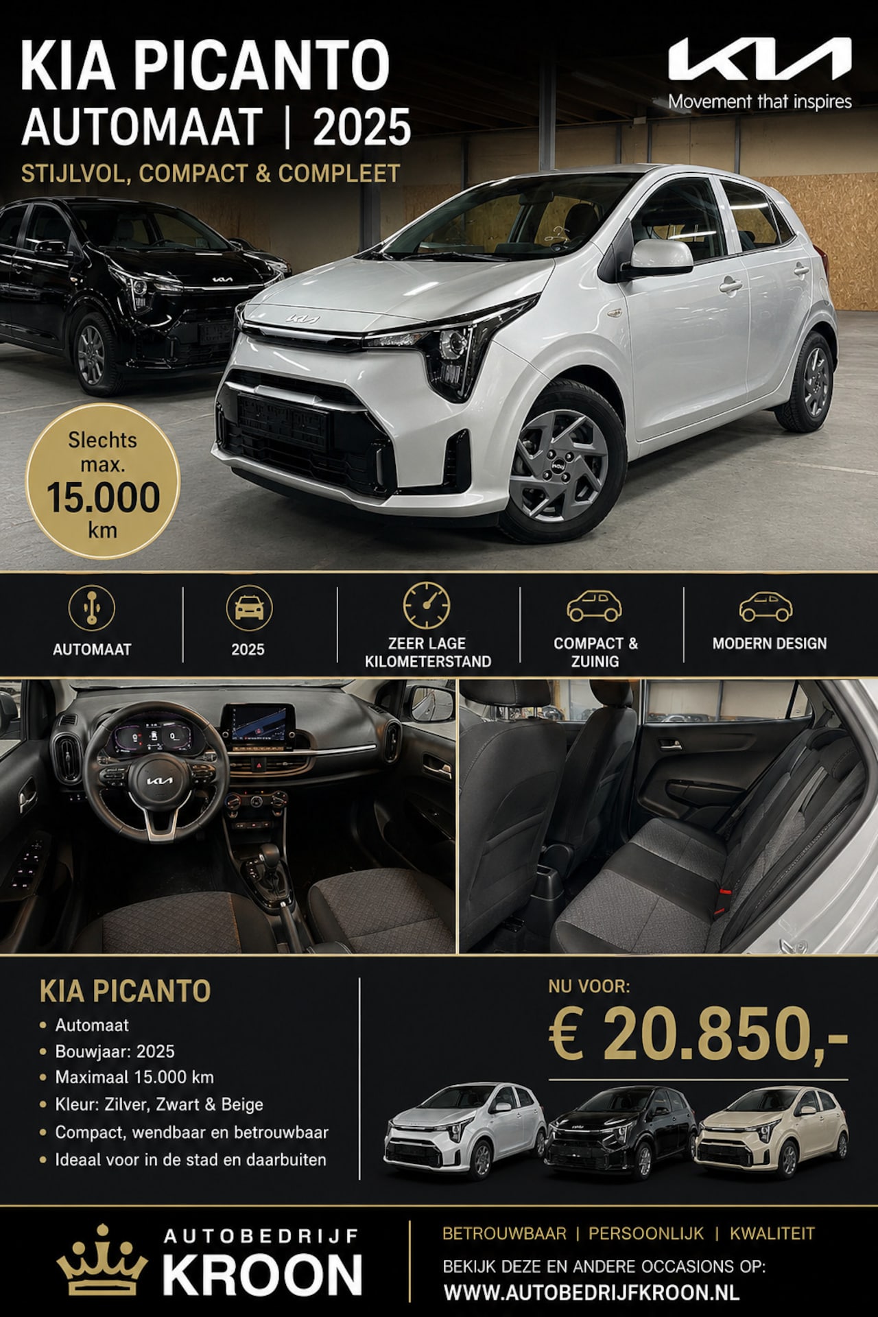 Kia Picanto - 1.0 DPI DynamicPlusLine I 6x op komst I Automaat I Cruise Controle I Verwacht - AutoWereld.nl