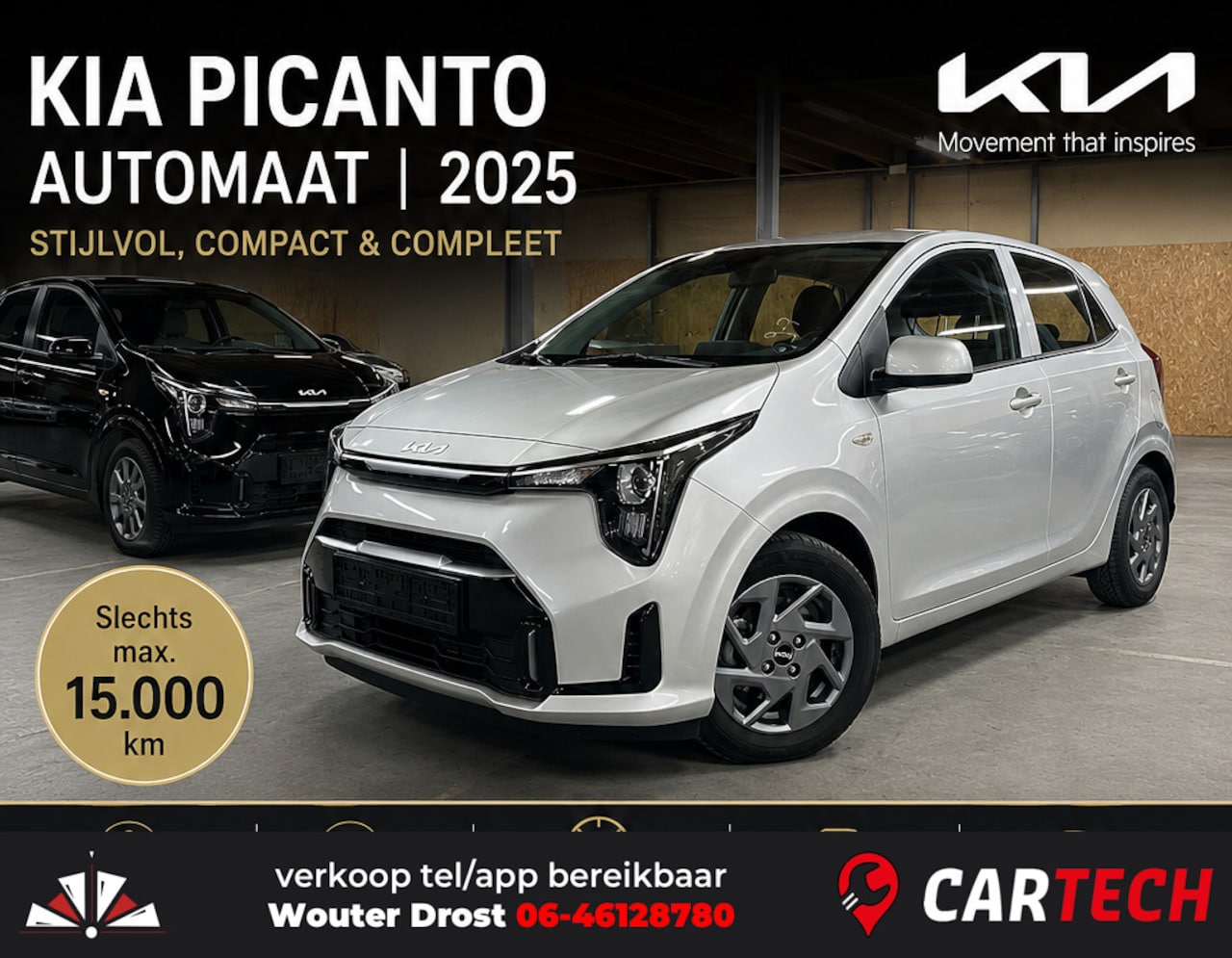 Kia Picanto - Kia Picanto 1.0 DPI DynamicPlusLine I 6x op komst I Automaat I Cruise Controle I Verwacht - AutoWereld.nl