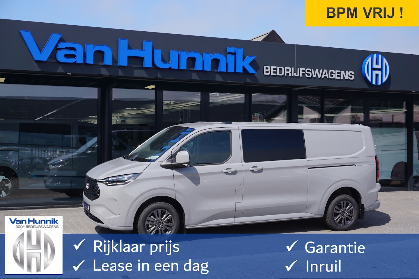 Ford Transit Custom - 340L Limited DC 71 kWh / 218 PK Elektrisch Navi, Camera, 17" LM, ACC, Matrix LED!! NR. 598 - AutoWereld.nl