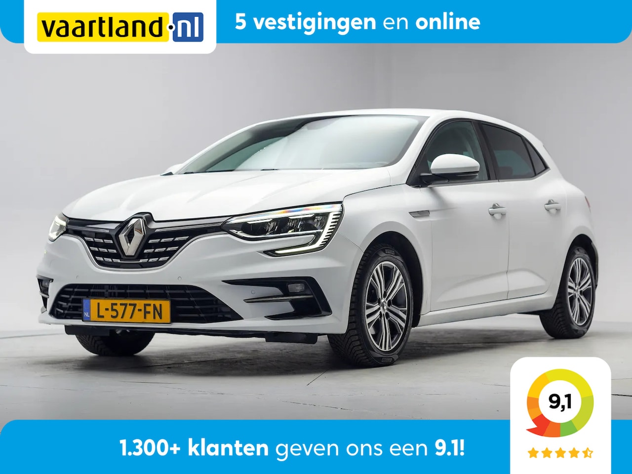 Renault Mégane - 1.3 TCe Intens Aut. [ Navi LED Half-Leder Trekhaak ] - AutoWereld.nl