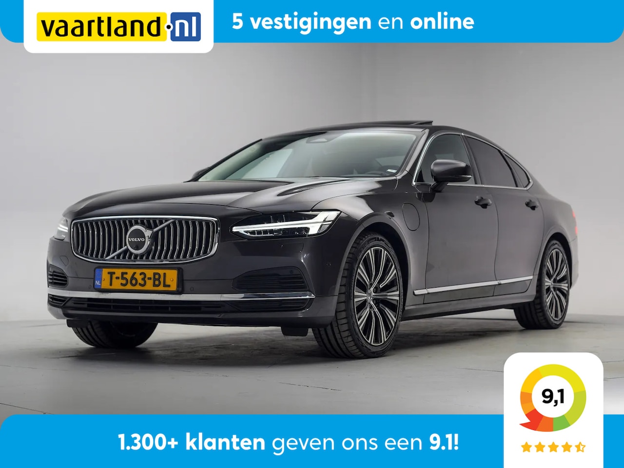 Volvo S90 - 2.0 T8 AWD Plus Bright [ Schuifdak Leder Harman/Kardon Trekhaak ] - AutoWereld.nl